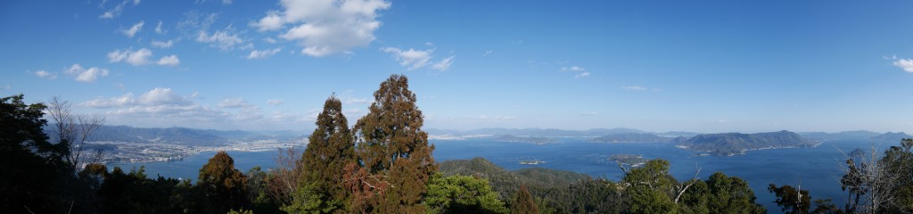 Panorama de la vue du sommet