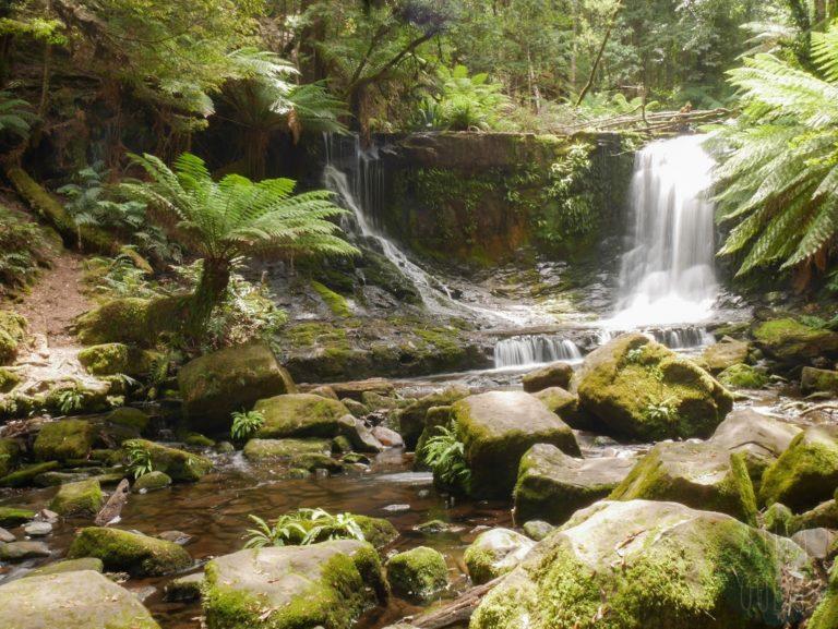A waterfall at the Mount Field National Park